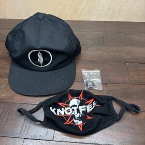 Slipknot Knotfest Memorabilia SnapBack Hat, Pin, and Face Mask Great Condition